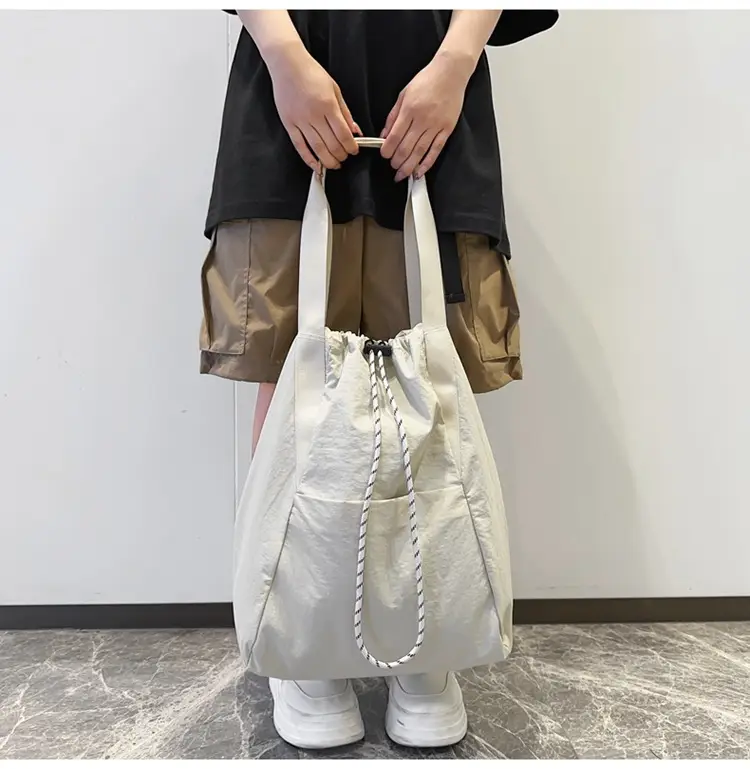 Black Nylon Shoulder Bag for Men Women Waterproof Sports — feature 14