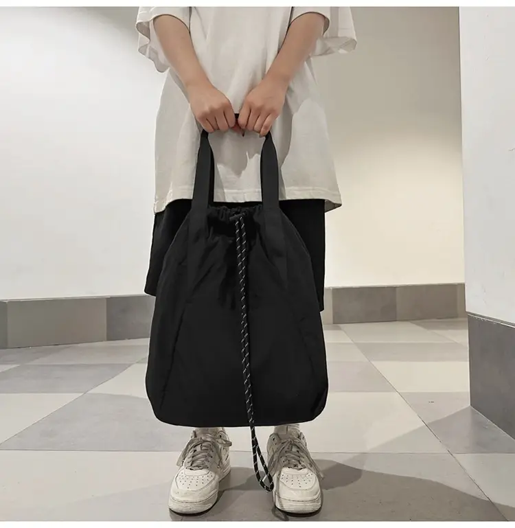 Black Nylon Shoulder Bag for Men Women Waterproof Sports — feature 21
