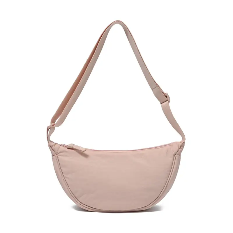 New Student Crossbody Bag Purple Nylon Satchel