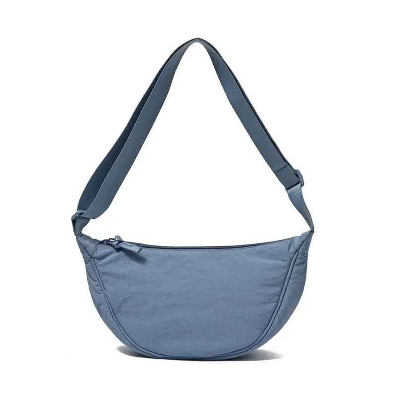 New Student Crossbody Bag Purple Nylon Satchel