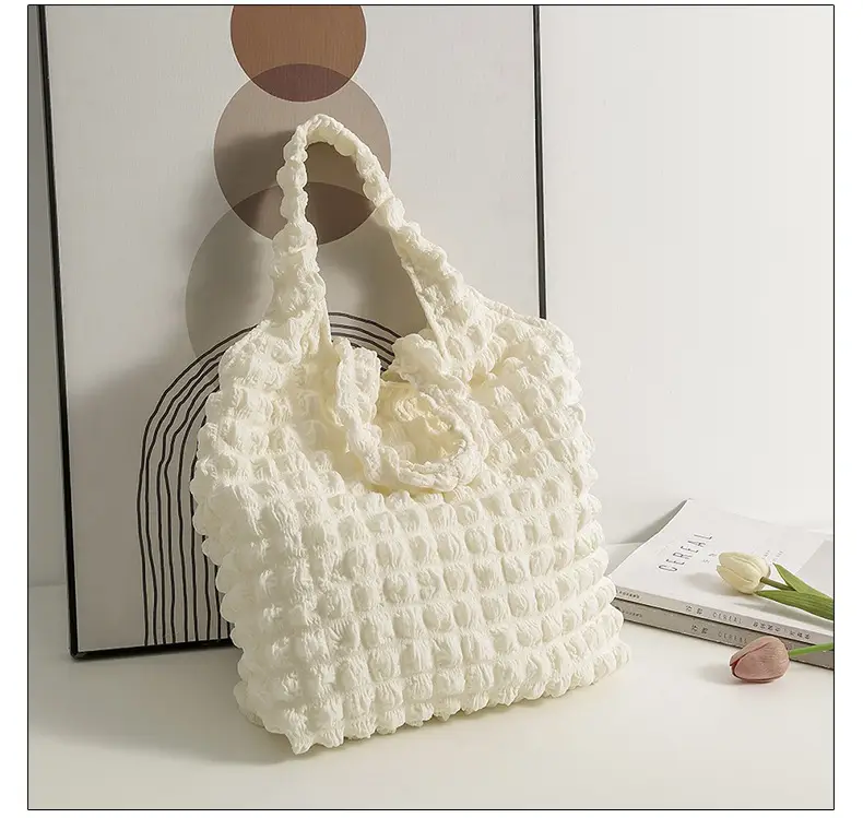 New Girl Cloud Puff Shoulder Bag Yellow Student Handbag — feature 11