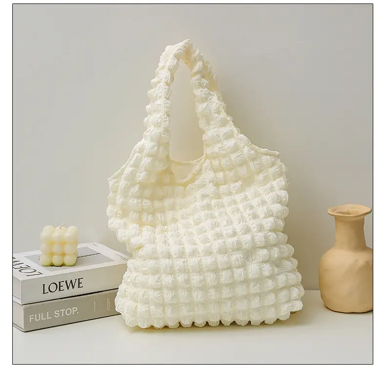 New Girl Cloud Puff Shoulder Bag Yellow Student Handbag — feature 12