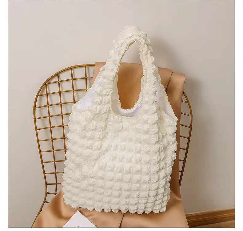 New Girl Cloud Puff Shoulder Bag Yellow Student Handbag — feature 9