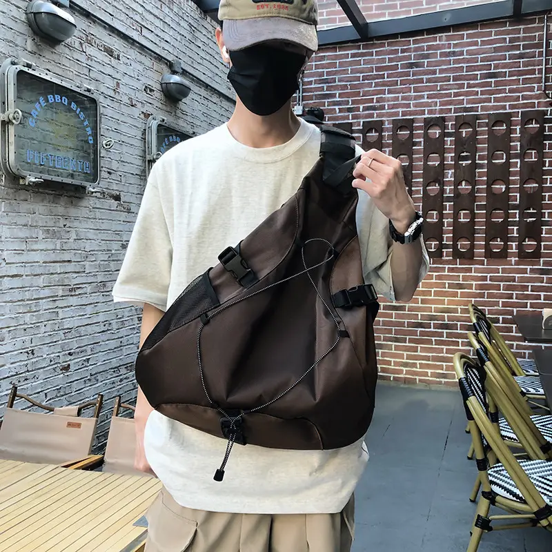 Crossbody Bag Large Capacity Drawstring Casual Travel Shoulder Bag - Image 6