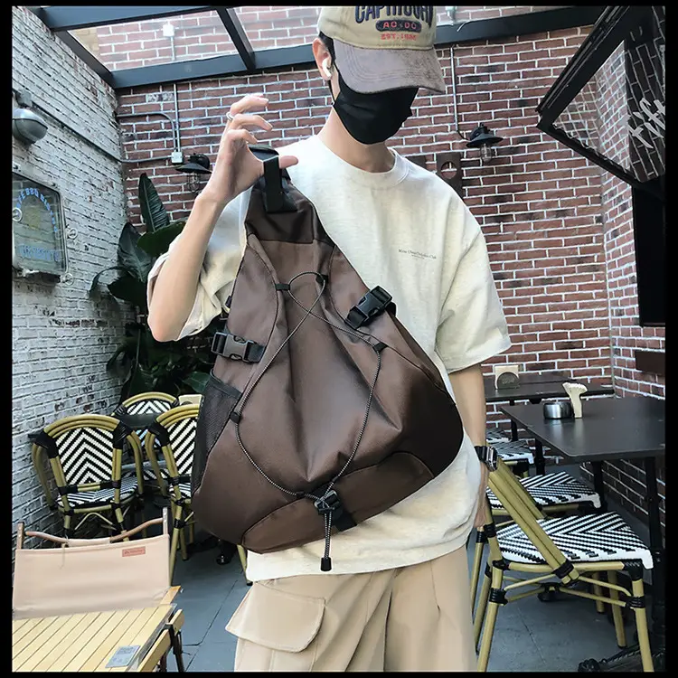 Crossbody Bag Large Capacity Drawstring Casual Travel Shoulder Bag — feature 11