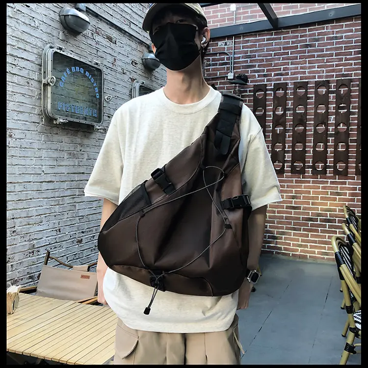 Crossbody Bag Large Capacity Drawstring Casual Travel Shoulder Bag — feature 13