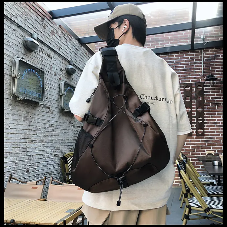 Crossbody Bag Large Capacity Drawstring Casual Travel Shoulder Bag — feature 14
