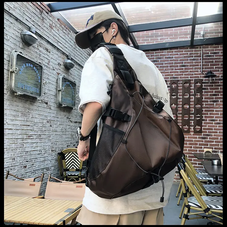 Crossbody Bag Large Capacity Drawstring Casual Travel Shoulder Bag — feature 29