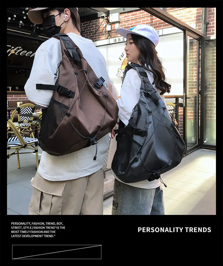 Crossbody Bag Large Capacity Drawstring Casual Travel Shoulder Bag — feature 3