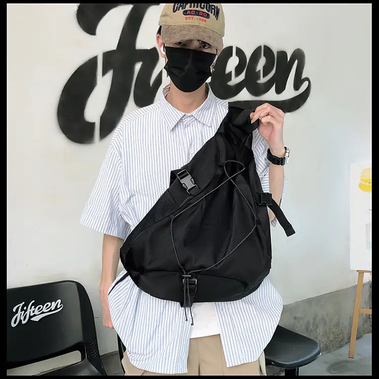 Crossbody Bag Large Capacity Drawstring Casual Travel Shoulder Bag — feature 35