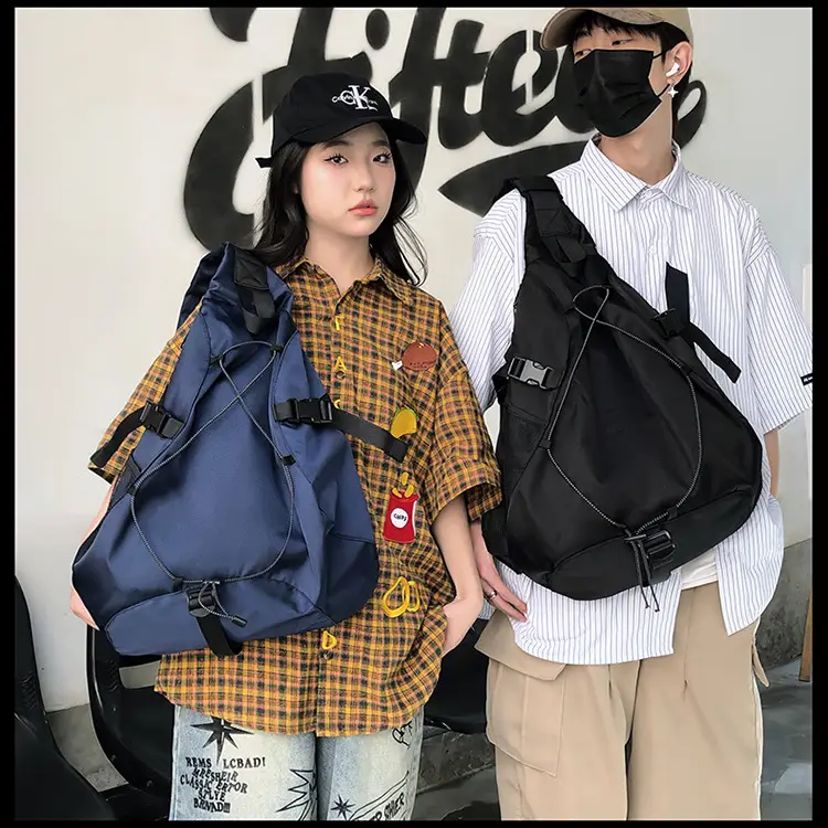 Crossbody Bag Large Capacity Drawstring Casual Travel Shoulder Bag — feature 38
