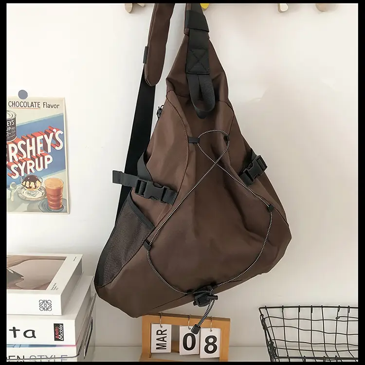 Crossbody Bag Large Capacity Drawstring Casual Travel Shoulder Bag — feature 49