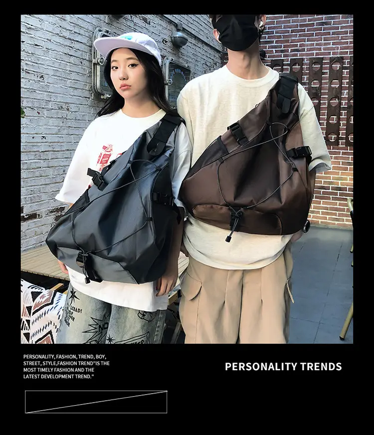 Crossbody Bag Large Capacity Drawstring Casual Travel Shoulder Bag — feature 5