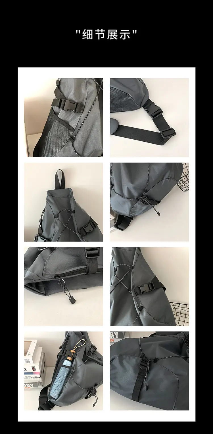 Crossbody Bag Large Capacity Drawstring Casual Travel Shoulder Bag — feature 64