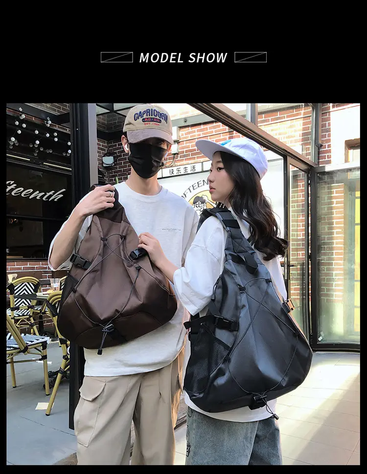 Crossbody Bag Large Capacity Drawstring Casual Travel Shoulder Bag — feature 7