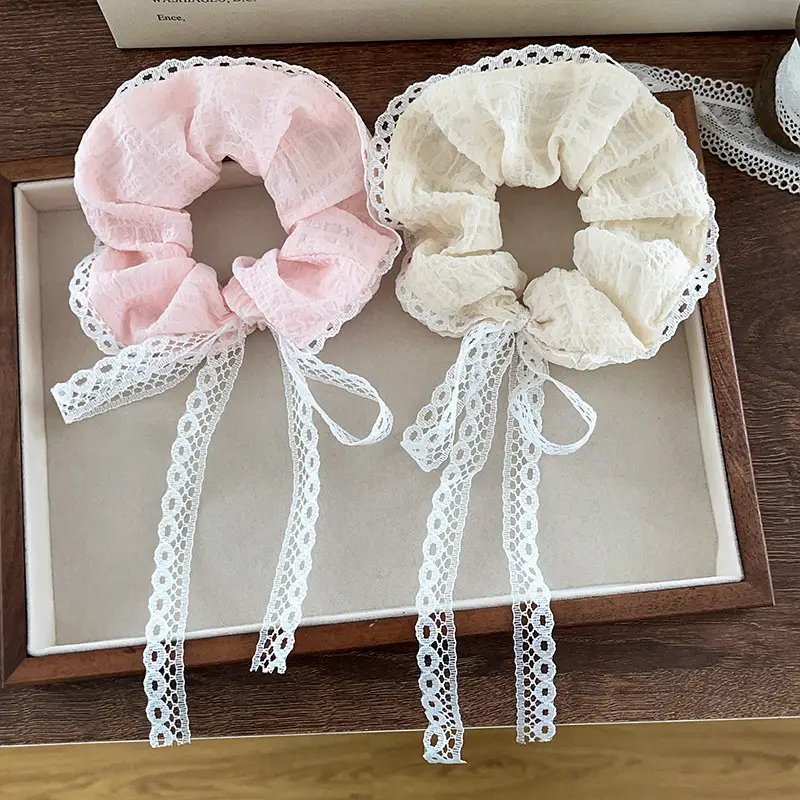 Lace Hair Bands for Women Pink White White — feature 2