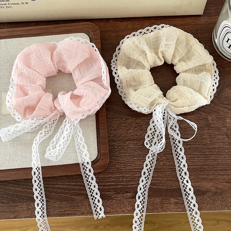 Lace Hair Bands for Women Pink White White — feature 5