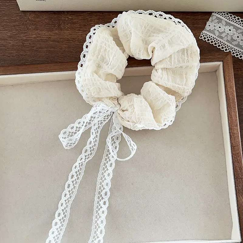 Lace Hair Bands for Women Pink White White — feature 7