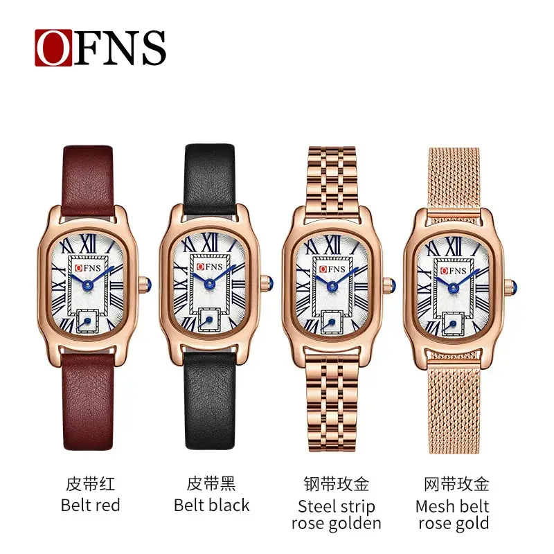 Ofns Women's Quartz Watch with Leather Strap - Image 6