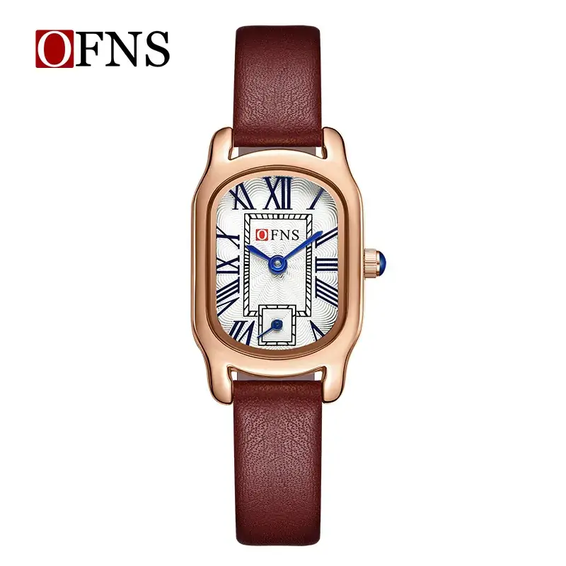 Ofns Women's Quartz Watch with Leather Strap - Image 2