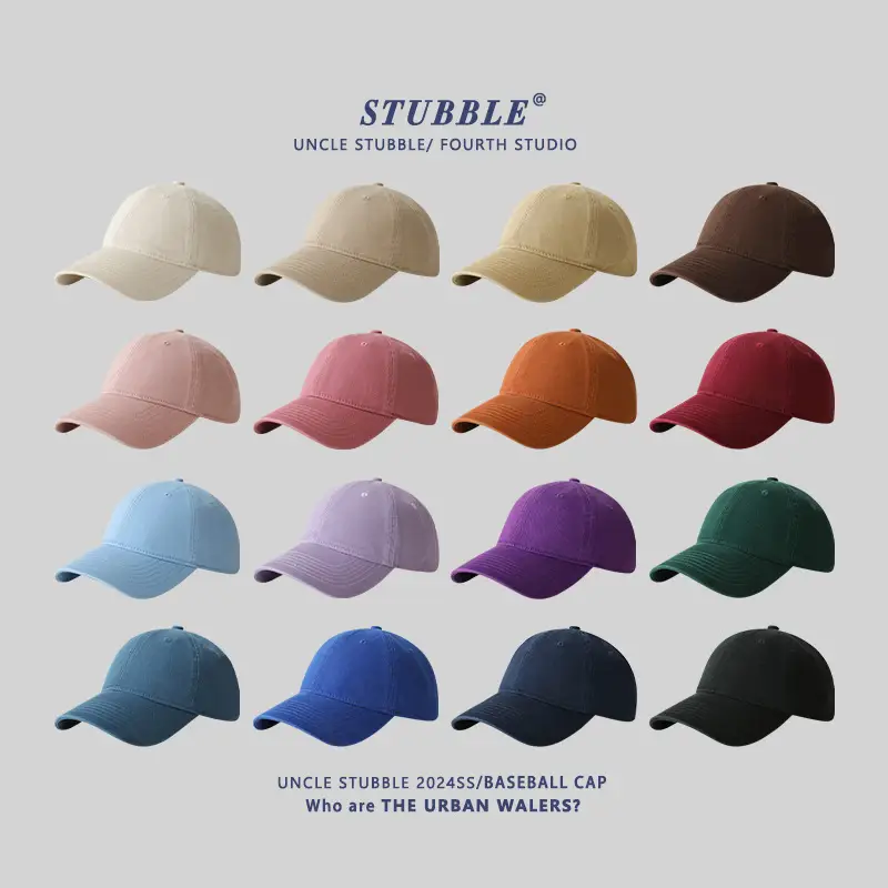 Red Pure Cotton Baseball Cap for Men Women 4 Seasons — feature 1