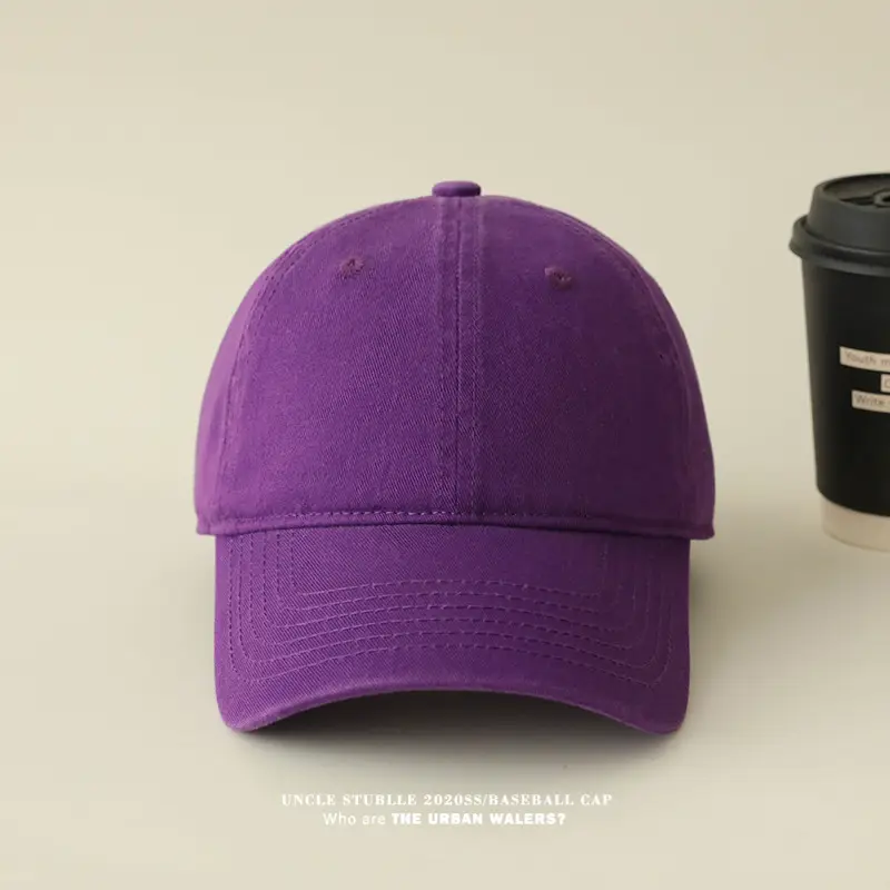 Red Pure Cotton Baseball Cap for Men Women 4 Seasons — feature 13