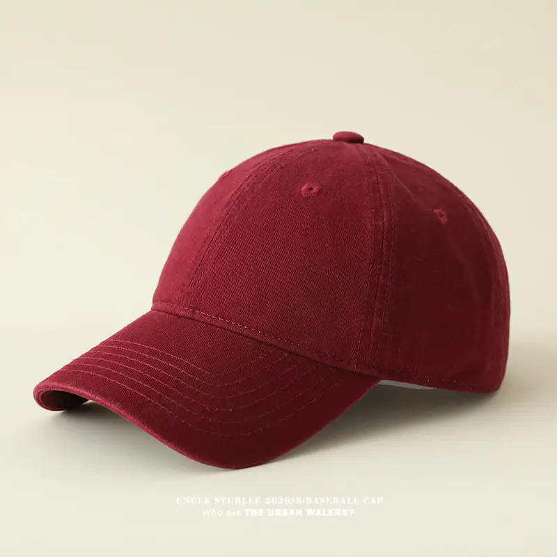 Red Pure Cotton Baseball Cap for Men Women 4 Seasons — feature 17