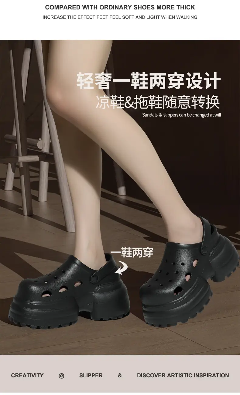 Women's Cross-border Height 11cm Sandals Summer Garden Shoes — feature 22