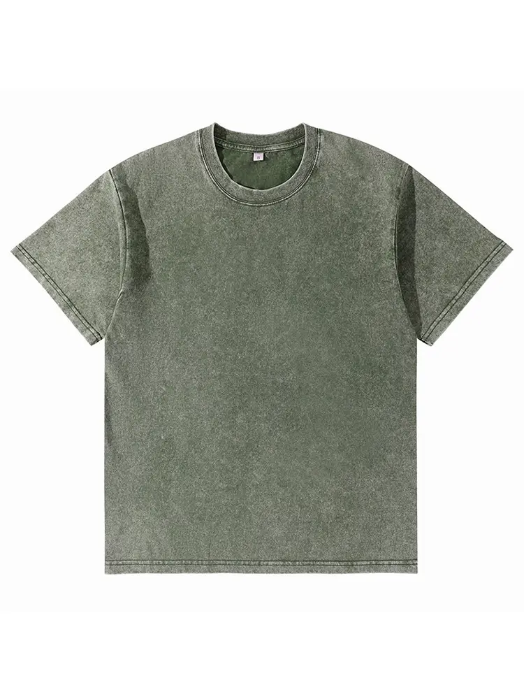 Men Pure Cotton Vintage Round Neck T-Shirt Black - Image 19