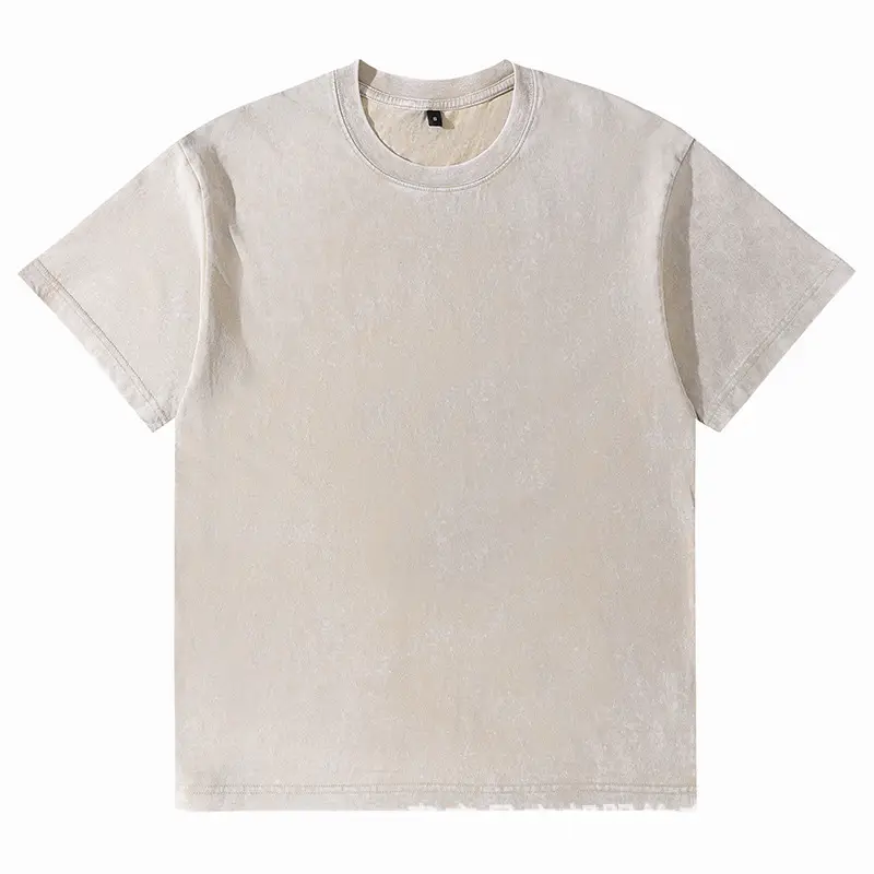 Men Pure Cotton Vintage Round Neck T-Shirt Black - Image 12