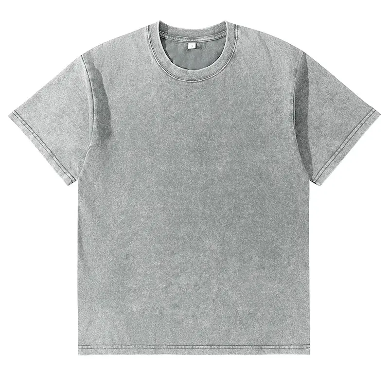Men Pure Cotton Vintage Round Neck T-Shirt Black - Image 2