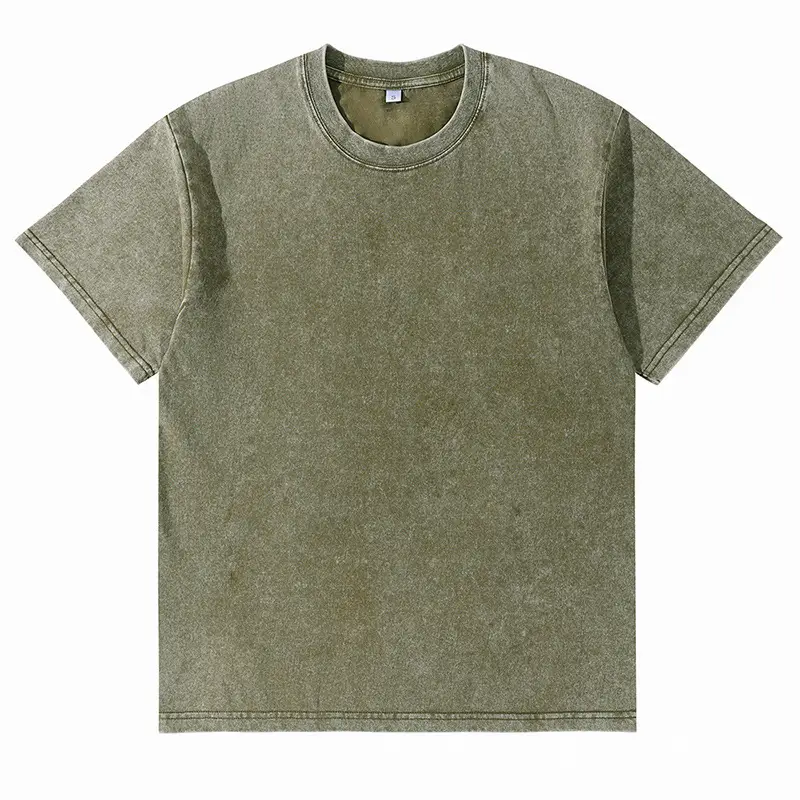 Men Pure Cotton Vintage Round Neck T-Shirt Black - Image 3