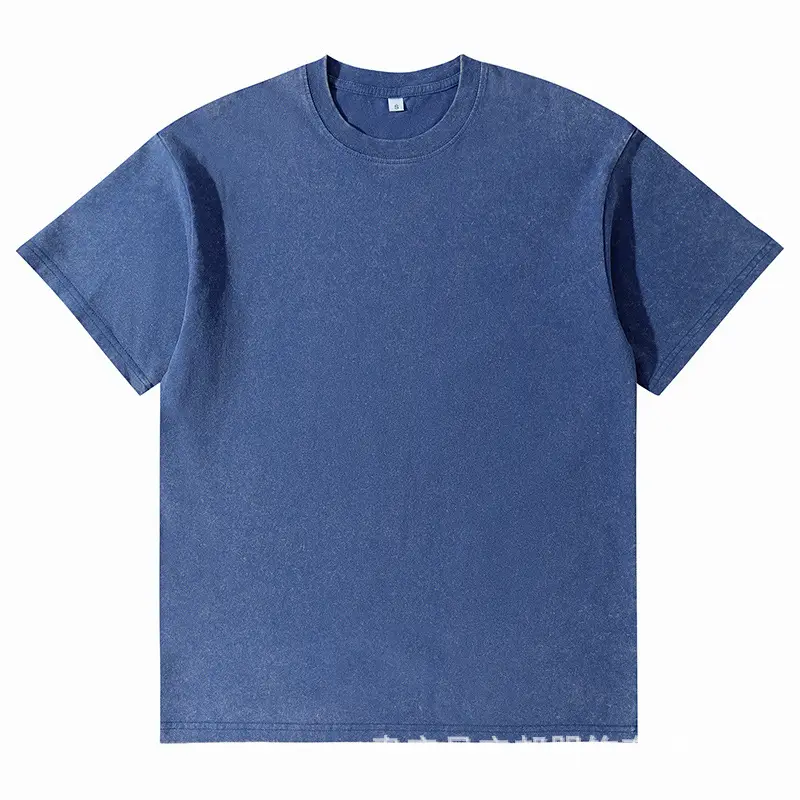 Men Pure Cotton Vintage Round Neck T-Shirt Black - Image 4