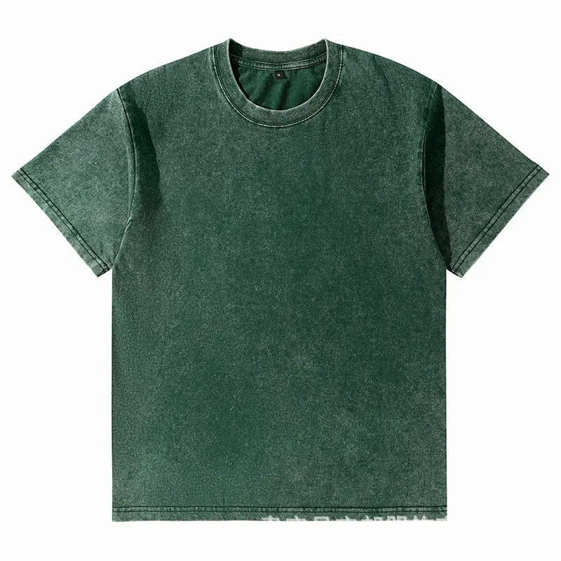 Men Pure Cotton Vintage Round Neck T-Shirt Black - Image 5