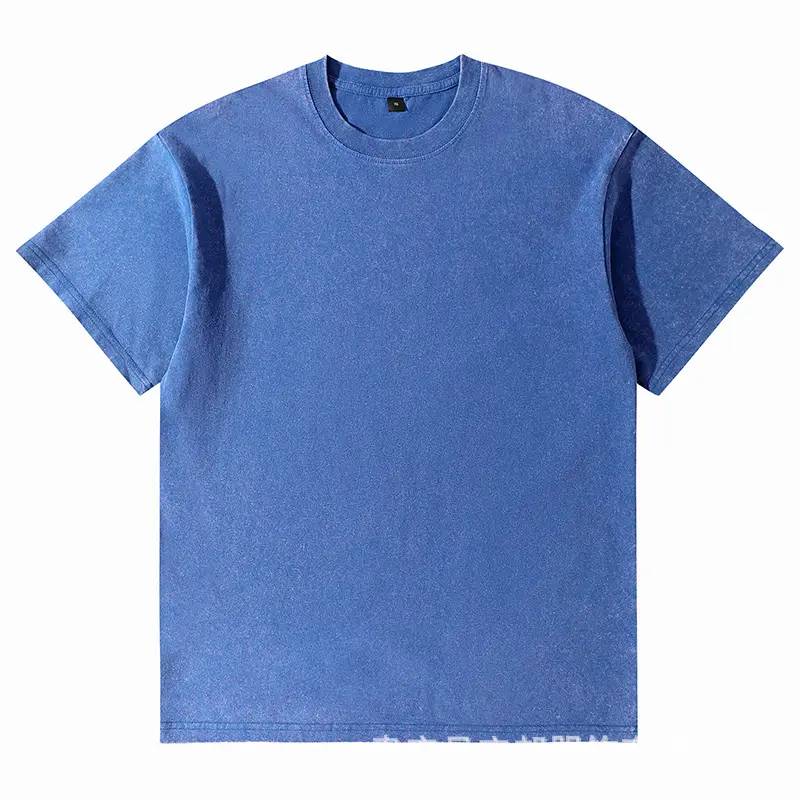 Men Pure Cotton Vintage Round Neck T-Shirt Black - Image 6