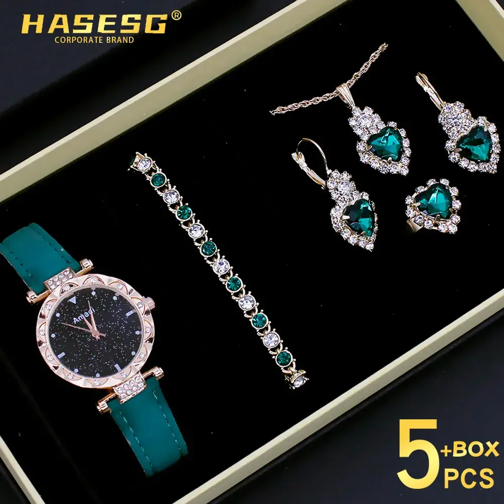 Women's Quartz Watch with Diamond Bracelet Set - Image 16