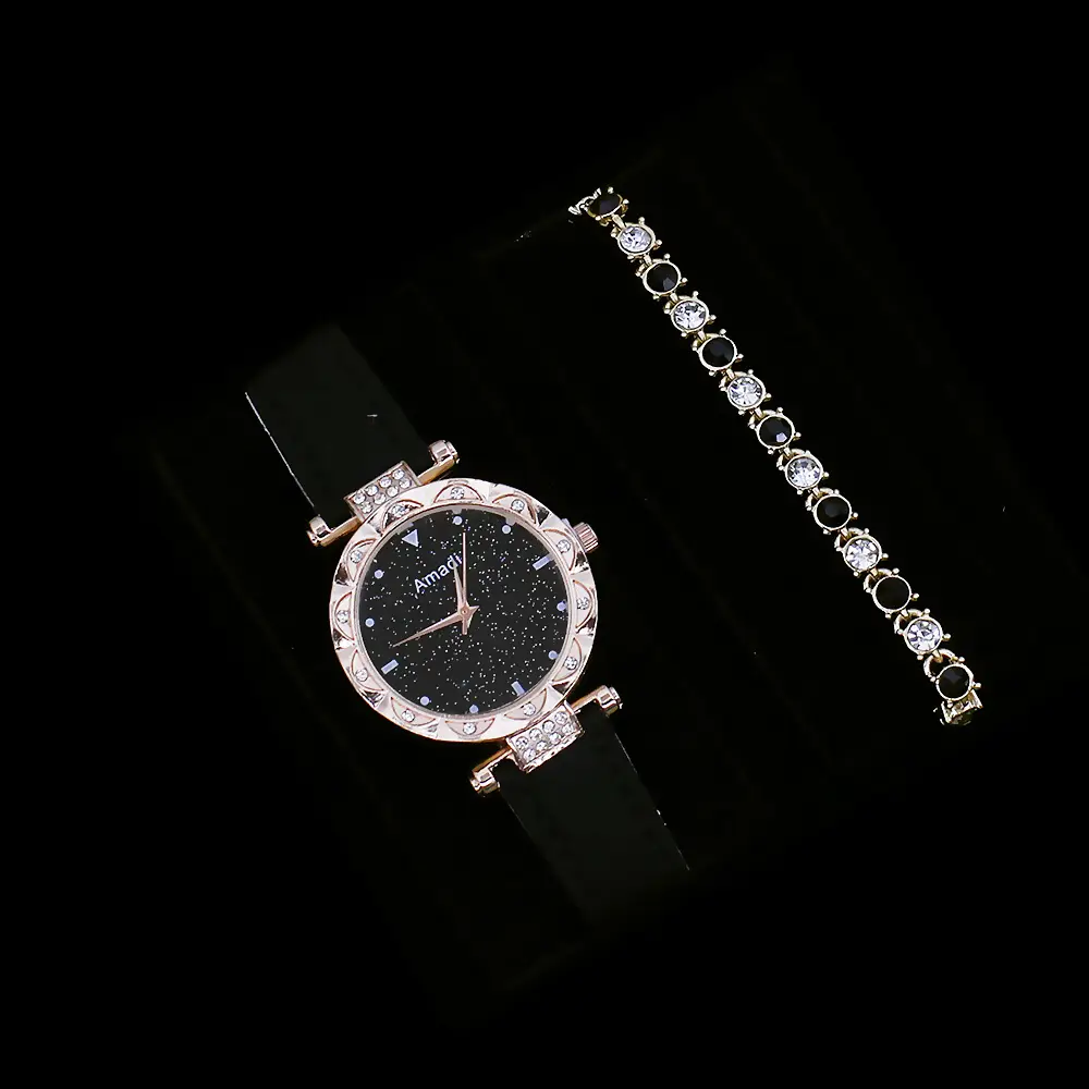 Women's Quartz Watch with Diamond Bracelet Set — feature 11