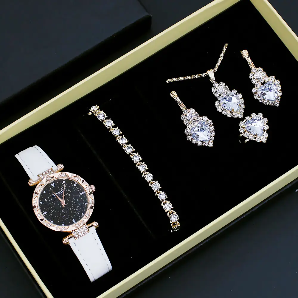Women's Quartz Watch with Diamond Bracelet Set — feature 4