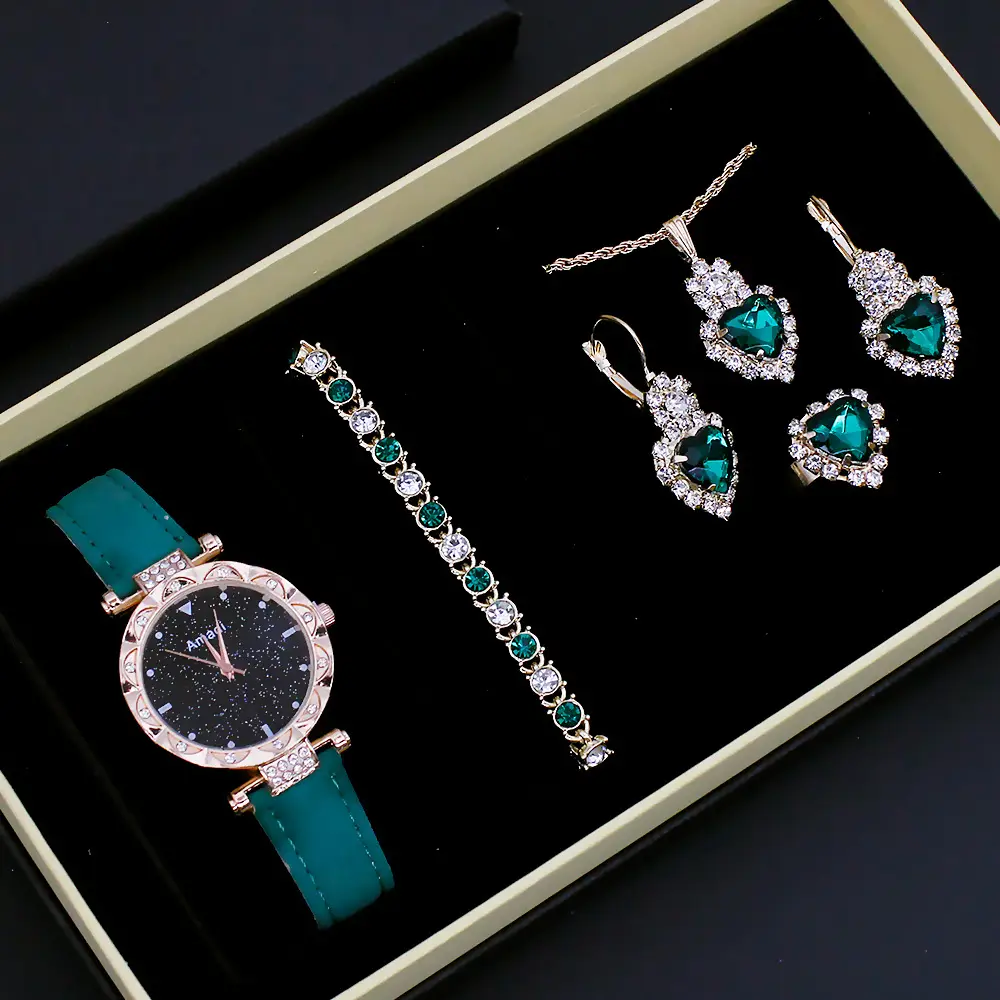Women's Quartz Watch with Diamond Bracelet Set — feature 5