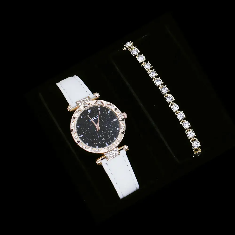 Women's Quartz Watch with Diamond Bracelet Set - Image 11