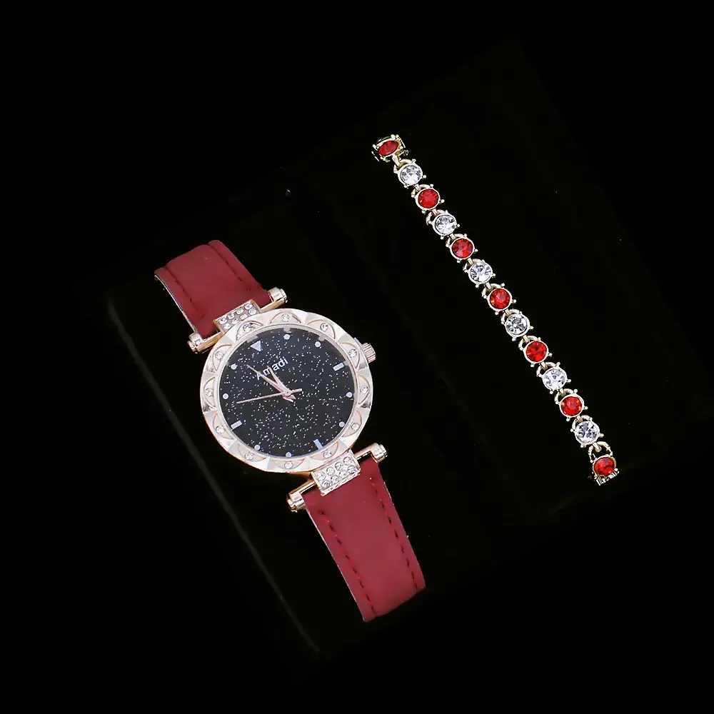Women's Quartz Watch with Diamond Bracelet Set - Image 13