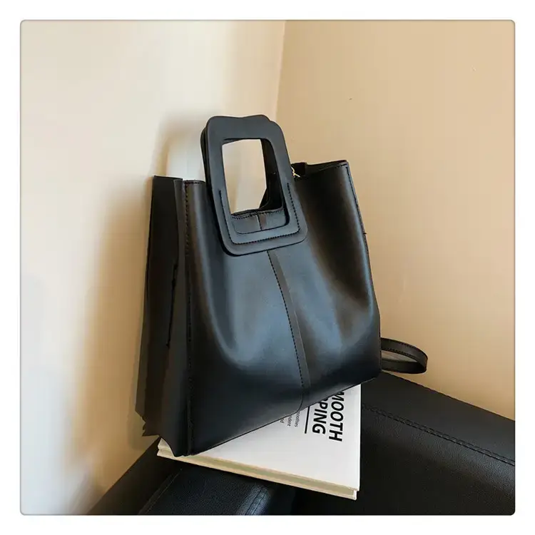 Korean Style Brown Leather Bucket Bag 2022 β feature 35