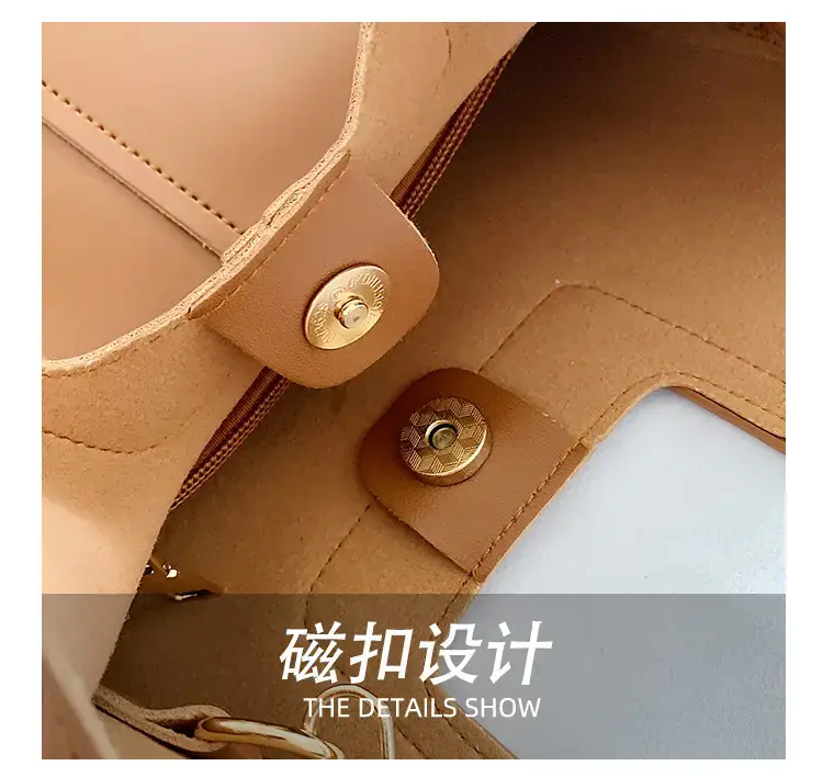Korean Style Brown Leather Bucket Bag 2022 β feature 6