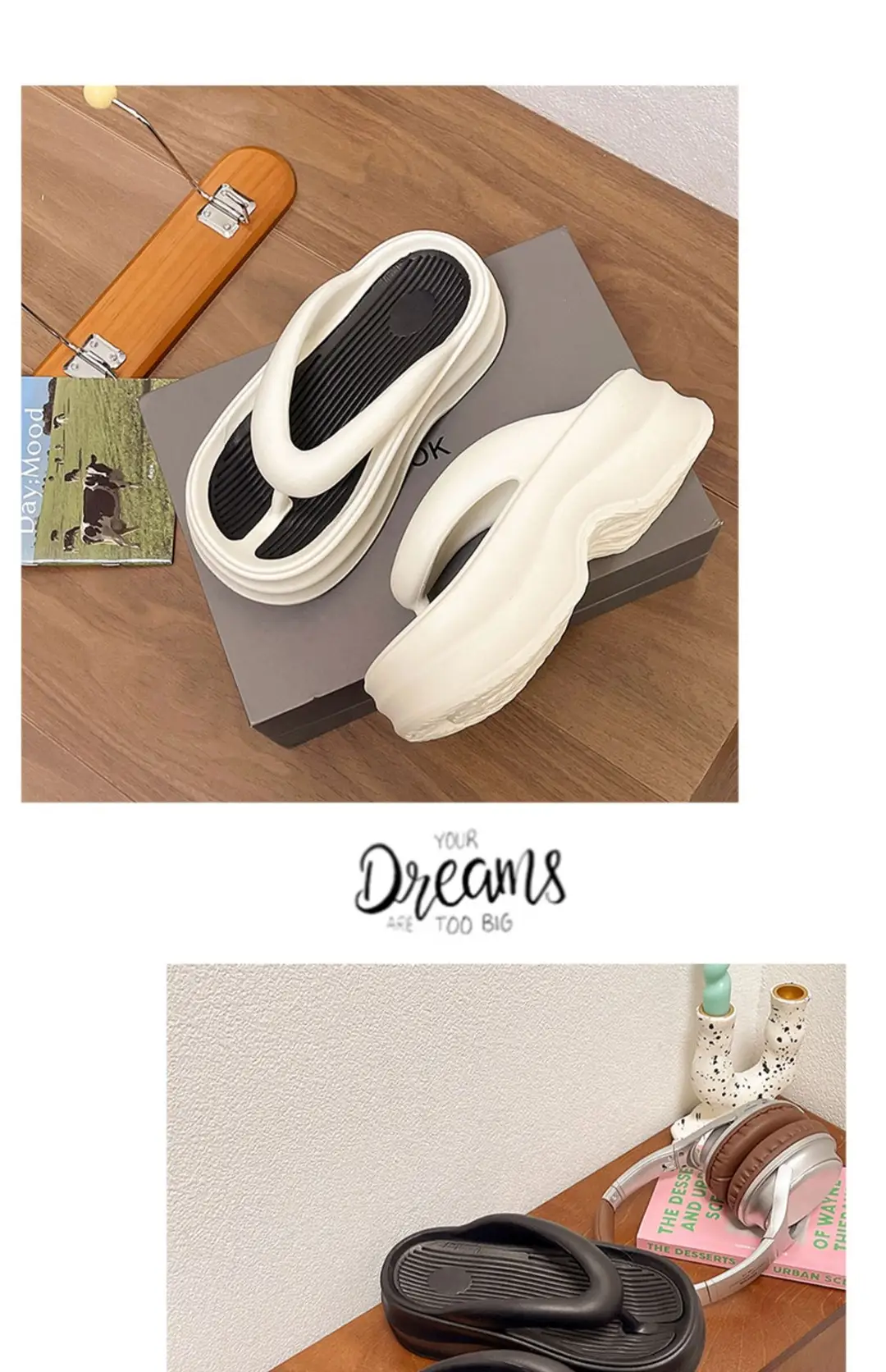 Increased 5cm Thick Bottom Flip-Flops Women's 2024 New Summer Outfit Fashionable Seaside Beach Eva Slippers — feature 18
