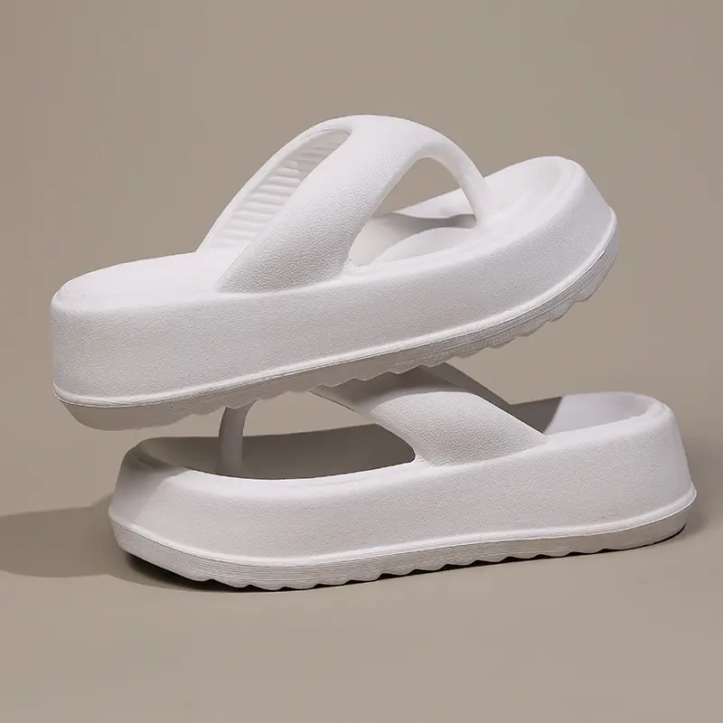 Increased 5cm Thick Bottom Flip-Flops Women's 2024 New Summer Outfit Fashionable Seaside Beach Eva Slippers - Image 5