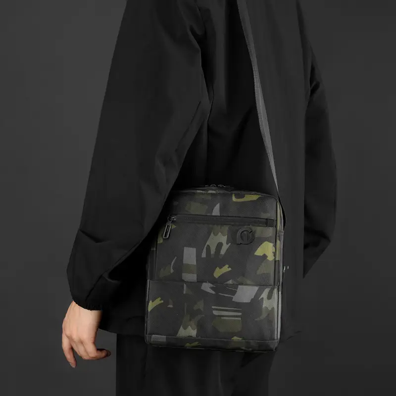 Men's Waterproof Korean Style Crossbody Bag Blue - Image 7
