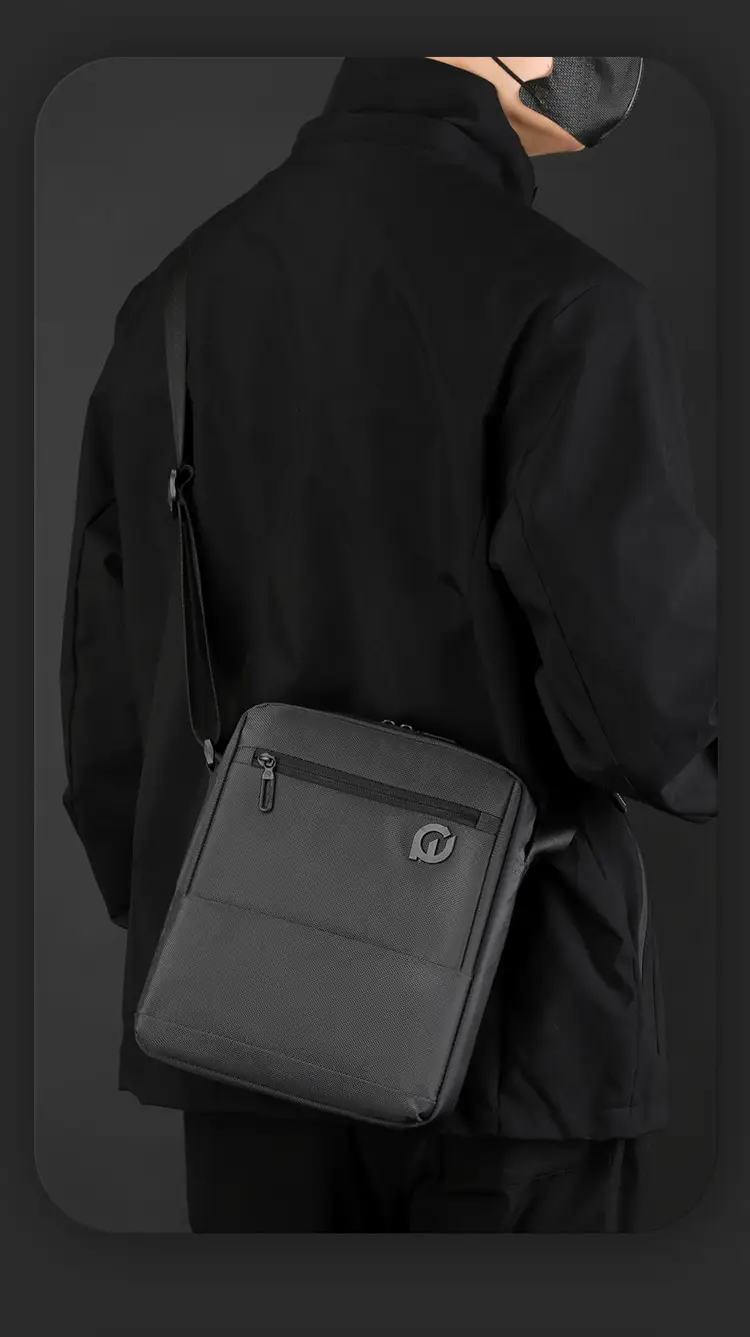Men's Waterproof Korean Style Crossbody Bag Blue — feature 11