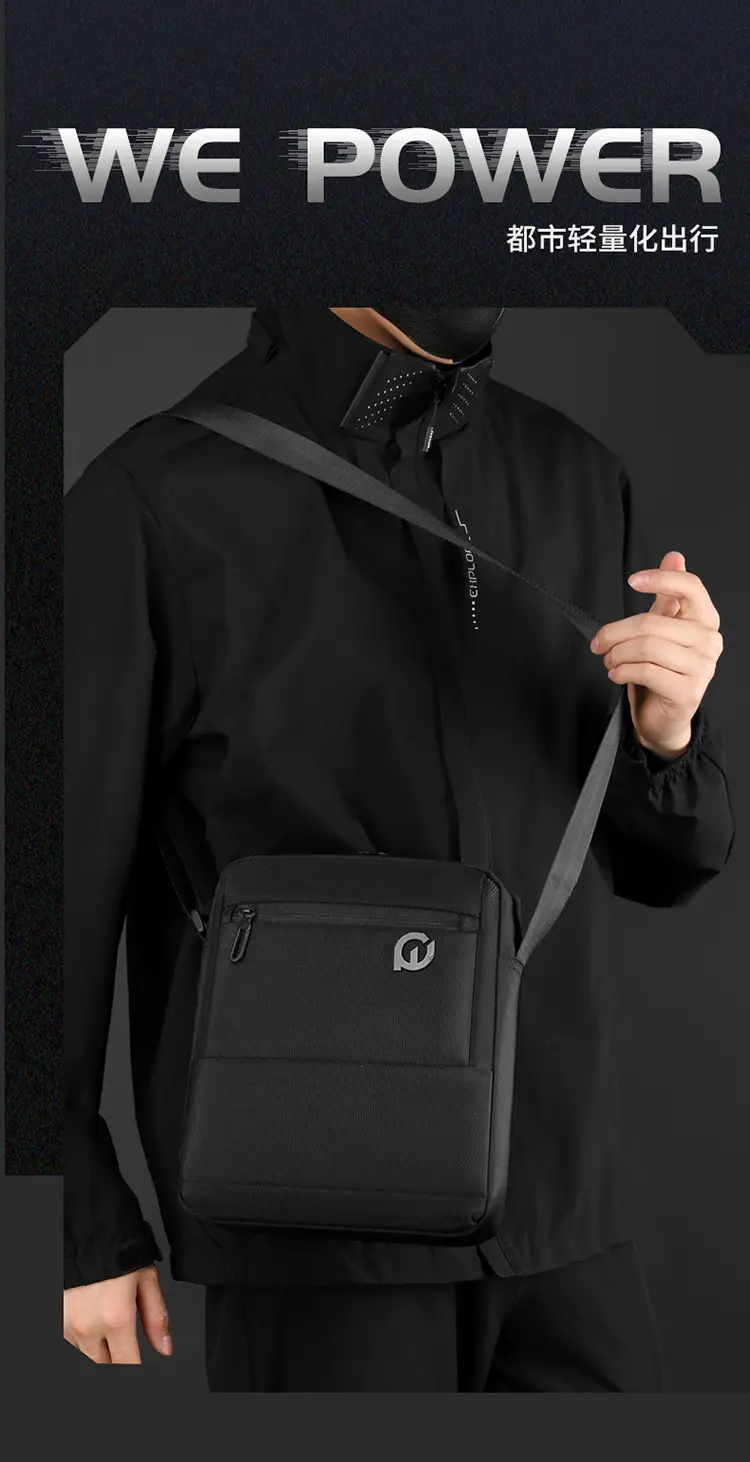 Men's Waterproof Korean Style Crossbody Bag Blue — feature 2