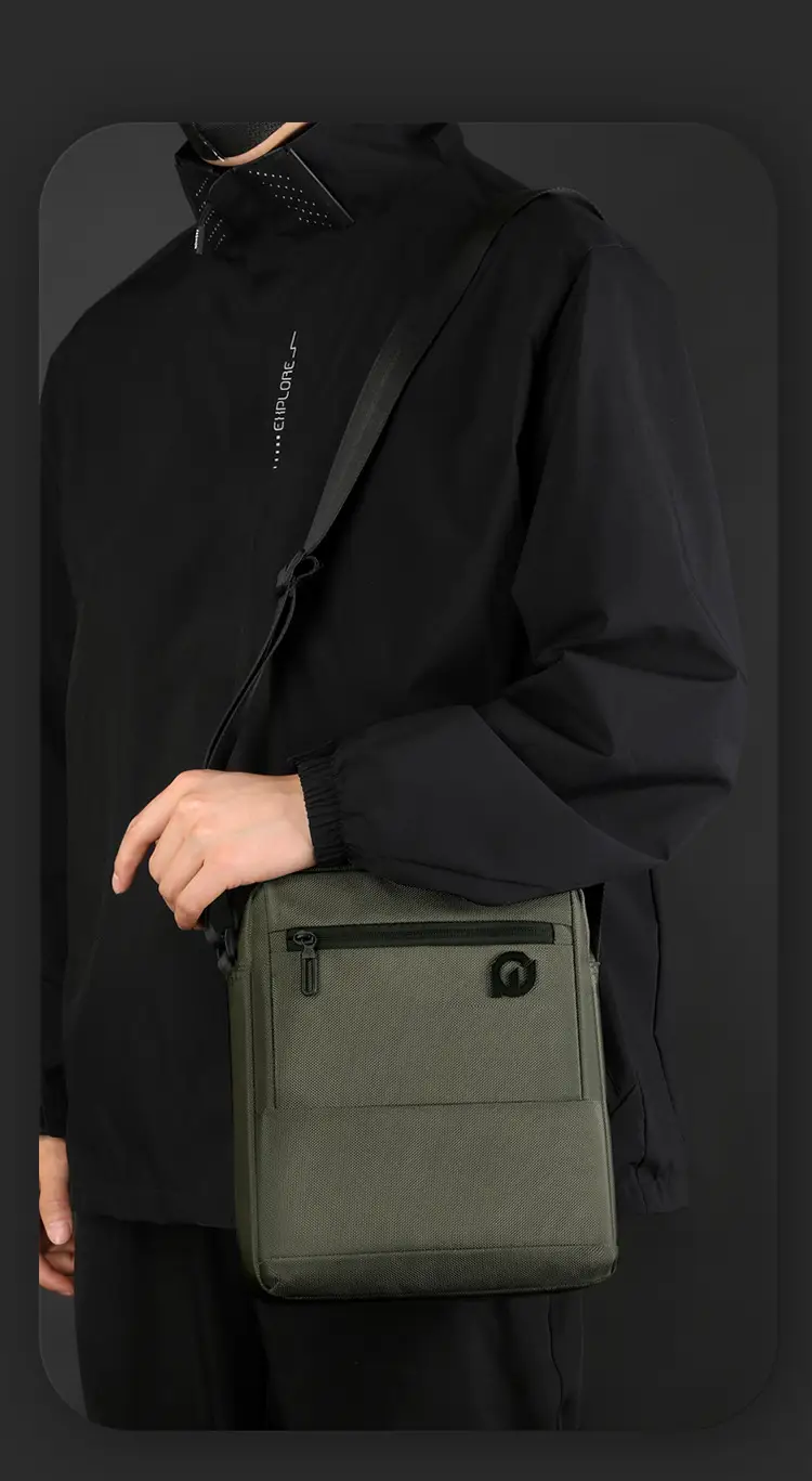 Men's Waterproof Korean Style Crossbody Bag Blue — feature 4