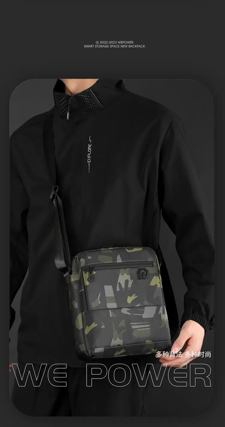 Men's Waterproof Korean Style Crossbody Bag Blue — feature 5